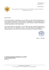 Response by the Delegation of Montenegro to the Questionnaire on Anti-Personnel Mines and Explosive Remnants of War