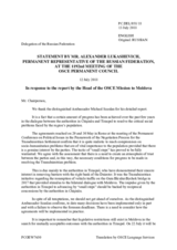 Statement by the Delegation of the Russian Federation in response to the report by the Head of the OSCE Mission to Moldova, Ambassador Michael Scanlan