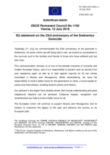 Statement by the Austrian EU Presidency on the 23rd anniversary of the genocide in Srebrenica, Bosnia and Herzegovina