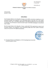 Information Exchange by the Delegation of Cyprus on Conventional Arms Transfer