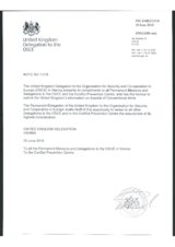 Information Exchange by the Delegation of the United Kingdom on Conventional Arms Transfer