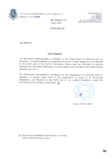 Information Exchange by the Delegation of Belgium on Conventional Arms Transfer