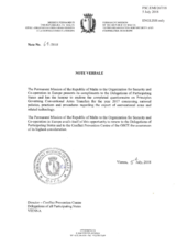Response by the Delegation of Malta to the Questionnaire on Participating States’ Policy and/or National Practices and Procedures for the Export of Conventional Arms and Related Technology