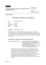 Giornale della 1192a Seduta plenaria del Consiglio permanente