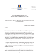Statement by the Delegation of Norway on ten years since the full-scale military aggression against Georgia by the Russian Federation