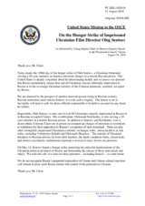Statement by the Delegation of the United States of America on the hunger strike by imprisoned Ukrainian film director Mr. O. Sentsov