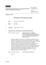 Giornale della 890a Seduta plenaria del Foro di cooperazione per la sicurezza