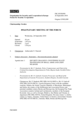 Journal of the 893rd Plenary Meeting of the Forum for Security Co-operation