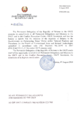 Response by the Delegation of Belarus to the Questionnaire on Participating States’ Policy and/or National Practices and Procedures for the Export of Conventional Arms and Related Technology