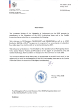 Information Exchange by the Delegation of Liechtenstein on Conventional Arms Transfer