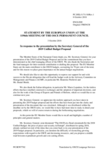 Statement by the Austrian EU Presidency in response to the presentation by Ambassador Thomas Greminger, OSCE Secretary General, of the 2019 Unified Budget Proposal