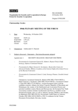 Journal of the 894th Plenary Meeting of the Forum for Security Co-operation