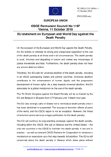 Statement by the Austrian EU Presidency on the European and World Day against the Death Penalty, celebrated on 10 October 2018