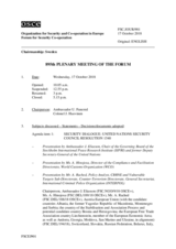 Journal of the 895th Plenary Meeting of the Forum for Security Co-operation