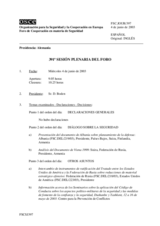 Journal of the 391st of the Plenary Meeting of the Forum for Security Co-operation (es)