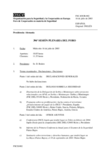Journal of the 386th Plenary Meeting of the Forum for Security Co-operation (es)