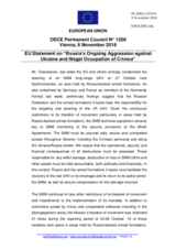 Statement by the Austrian EU Presidency on Russia’s ongoing aggression against Ukraine and the illegal occupation of Crimea