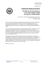 Statement by the Delegation of the United States of America on outstanding payments to the Hofburg Congress Centre related to the Joint Consultative Group (JCG)