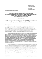 Statement by the Delegation of the Russian Federation on the expression of the will of the people in Donbass