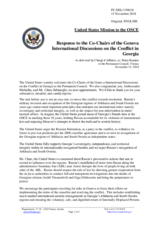 Statement by the Delegation of the United States of America in response to the address by the Co-Chairs of the Geneva International Discussions