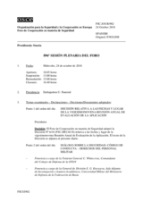 Diario de la 896ª Sesión plenaria del Foro de Cooperación en materia de Seguridad  