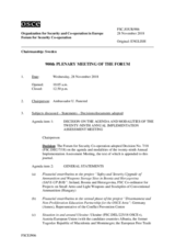 Journal of the 900th Plenary Meeting of the Forum for Security Co-operation