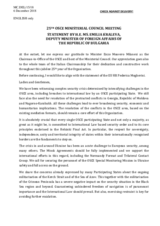 Statement by H.E. Emilia Kraleva, Deputy Minister of Foreign Affairs