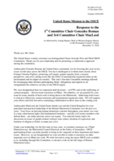 Statement by the Delegation of the United States of America in response to the presentations by the Chairpersons of the Security Committee and of the Human Dimension Committee