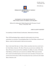 Statement by the Delegation of Norway, also on behalf of Iceland, Liechtenstein and Switzerland, on the death penalty in Belarus and the United States of America