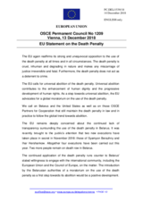 Statement by the Austrian EU Presidency on the death penalty in Belarus and the United States of America
