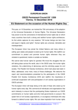 Statement by the Austrian EU Presidency on the Human Rights Day, celebrated on 10 December 2018