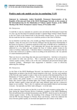 Statement by the Delegation of Slovenia on the International Day for the Elimination of Violence against Women, observed on 25 November 2018