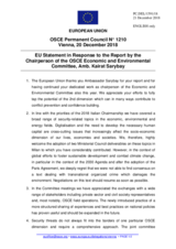 Statement by the Austrian EU Presidency in response to the presentation by the Chairperson of the Economic and Environmental Committee, Ambassador Kairat Sarybay
