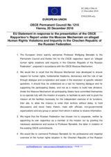 Statement by the Austrian EU Presidency on the Moscow Mechanism invoked by 16 Participating States