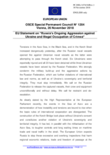 Statement by the Austrian EU Presidency on the latest Russian act of unprovoked armed aggression against Ukraine