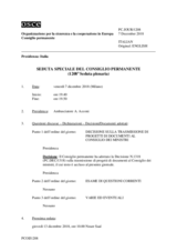 Giornale della 1208a Seduta speciale del Consiglio permanente