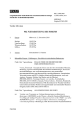 Journal der 902. Plenarsitzung des Forums