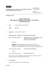 Giornale della 901a Seduta speciale del Foro di cooperazione per la sicurezza