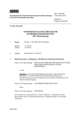 Journal der 901. Sondersitzung des Forums