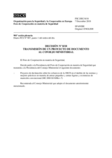 Decisión Nº 8/18 del Foro de Cooperación en materia de Seguridad