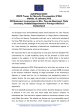 Statement by the Romanian EU Presidency on the 46th round of the Geneva International Discussions, held on 11 and 12 December 2018