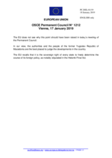 Statement by the Romanian EU Presidency on the situation in the former Yugoslav Republic of Macedonia