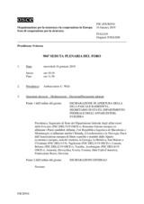 Giornale della 904a Seduta plenaria del Foro di cooperazione per la sicurezza