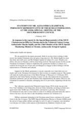 Statement by the Delegation of the Russian Federation in response to the update by Ambassador Martin Sajdik and to the report by Ambassador Ertugrul Apakan