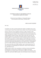 Statement by the Delegation of Norway in response to the update by Ambassador Martin Sajdik and to the report by Ambassador Ertugrul Apakan