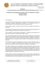 Statement by the Delegation of Armenia on the commemoration of the International Holocaust Remembrance Day