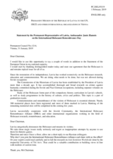 Statement by the Delegation of Latvia on the commemoration of the International Holocaust Remembrance Day