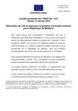 Déclaration de l’UE en réponse à la question d’actualité soulevée par la République de Moldavie