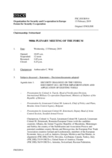 Journal of the 908th Plenary Meeting of the Forum for Security Co-operation