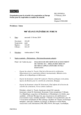 Journal de la 908ème séance plénière du Forum